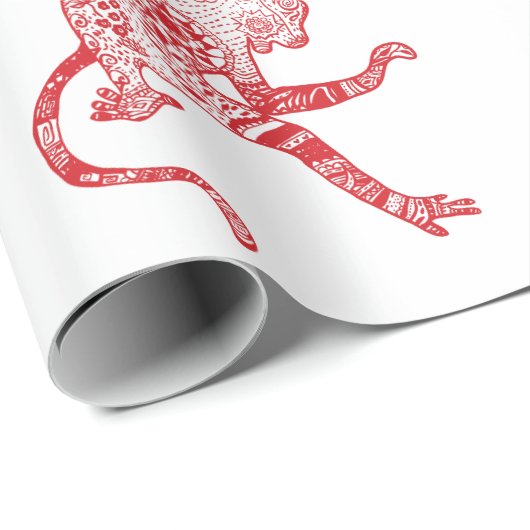 Mandala Monkey Wrapping Paper Geschenkpapier (Rolleneckpunkt)
