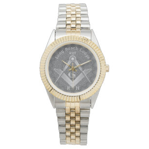 Mandala Monogram Masonic Lodge Watch Armbanduhr