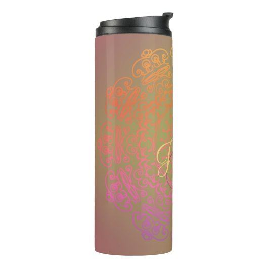 Mandala Monogram Thermosbecher (Nach links gedreht)