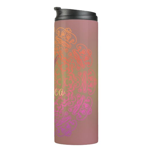 Mandala Monogram Thermosbecher (Nach rechts gedreht)