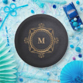 Mandala-Monogramm Pappteller (Party)