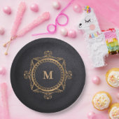 Mandala-Monogramm Pappteller (Party)