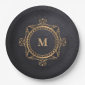 Mandala-Monogramm Pappteller (Vorderseite)