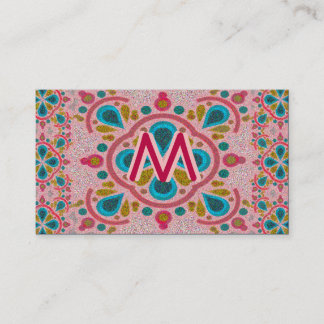 Mandala-Monogramm Visitenkarte