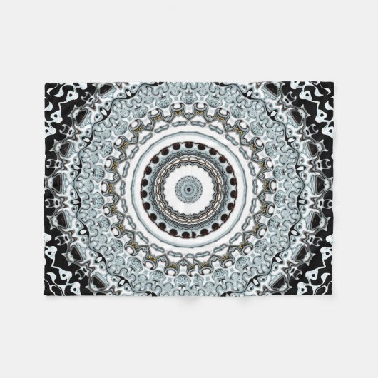 Mandala-Monster 2 Fleecedecke (Vorderseite (Horizontal))