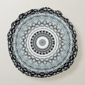 Mandala-Monster 2 Rundes Kissen (Rückseite)