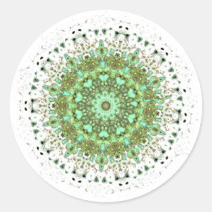 Mandala-Monster Runder Aufkleber