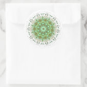 Mandala-Monster Runder Aufkleber (Tasche)