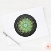 Mandala-Monster Runder Aufkleber (Umschlag)