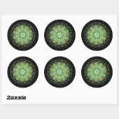 Mandala-Monster Runder Aufkleber (Blatt)