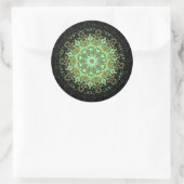 Mandala-Monster Runder Aufkleber (Tasche)
