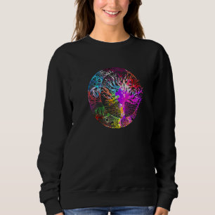 Mandala Moon Chakra Tree Motivierend Positi Sweatshirt