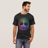 Mandala Moon Reiki Master Yoga Meditation Tree T-Shirt (Vorne ganz)