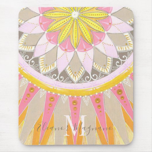 Mandala Morning Sun modische Mousepad (Vorne)