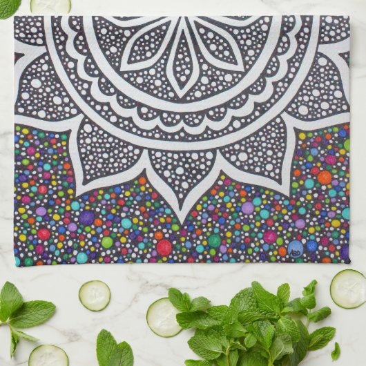 Mandala Mosaic 2025 Geschirrtuch (Gefaltet)