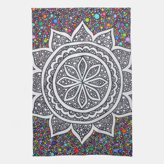 Mandala Mosaic 2025 Geschirrtuch (Vertikal)