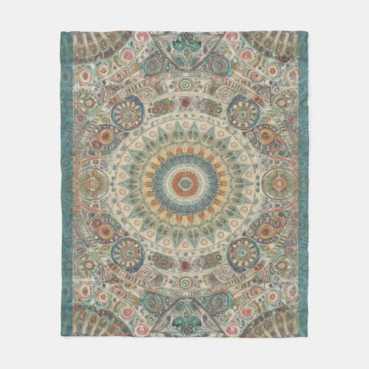 Mandala Mosaic Fleece Blanket (Vorderseite)