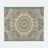Mandala Mosaic Fleece Blanket (Vorderseite (Horizontal))
