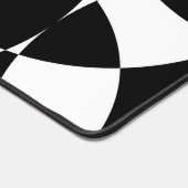 Mandala mosaic Monogram, Schwarzweiß-Blume Schreibtischunterlage (Ecke)