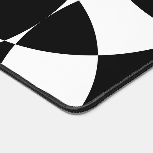 Mandala mosaic Monogram, Schwarzweiß-Blume Schreibtischunterlage (Ecke)