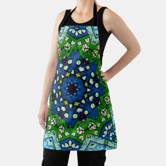 Mandala Mosaic Rosette Boho Retro Hippie Schürze (InSitu)