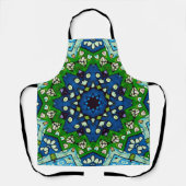 Mandala Mosaic Rosette Boho Retro Hippie Schürze (Vorderseite)