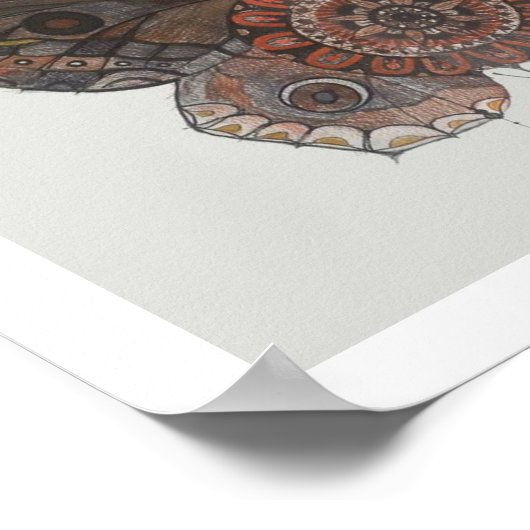 Mandala Moth Poster von Shelley (Ecke)