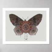 Mandala Moth Poster von Shelley (Vorne)