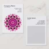 Mandala-Motiv 024 Visitenkarte (Vorne/Hinten)