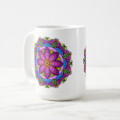 Mandala Mug: Lotus Bloom Mandala Kaffeetasse (Vorderseite Links)