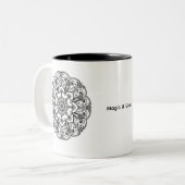 Mandala Mug – Magic & Grace Inspirational Gift Zweifarbige Tasse (Vorderseite Links)