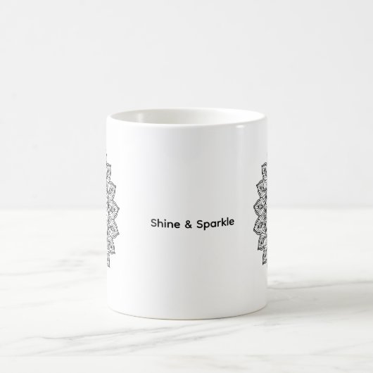 Mandala Mug – Shine & Sparkle Inspirational Gift Kaffeetasse (Mittel)