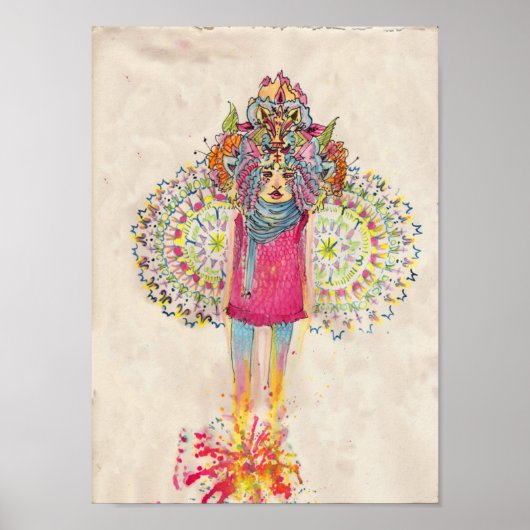 Mandala Mushroom Poster (Vorne)