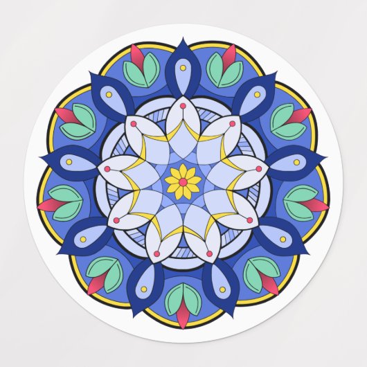 Mandala Muster 01 Etiketten (Design 2)