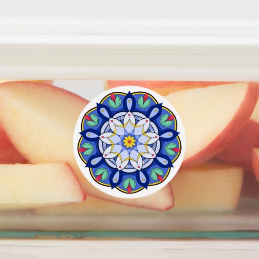 Mandala Muster 01 Etiketten (Befestigt)