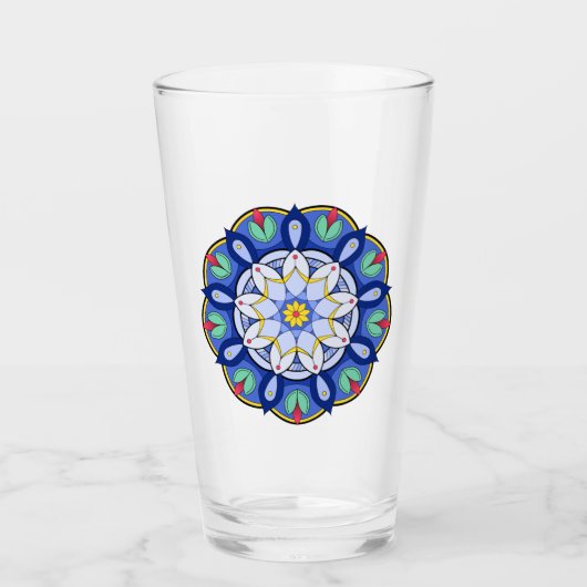 Mandala Muster 01 Glas (Vorderseite)