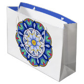 Mandala Muster 01 Große Geschenktüte (Rückseite Schrägansicht)