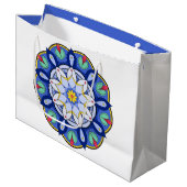 Mandala Muster 01 Große Geschenktüte (Vorderseite Schrägansicht)
