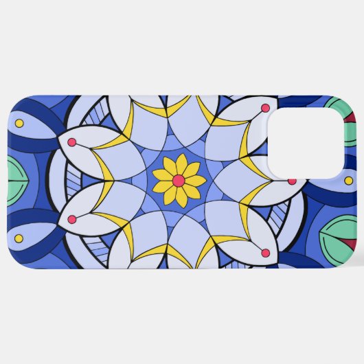 Mandala Muster 01 iPhone Hülle (Hinten horizontal)