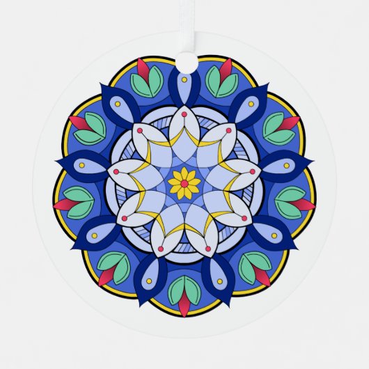 Mandala Muster 01 Ornament Aus Metall (Vorderseite)