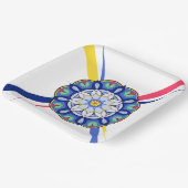 Mandala Muster 01 Papierplatte Pappteller (Gewinkelt)