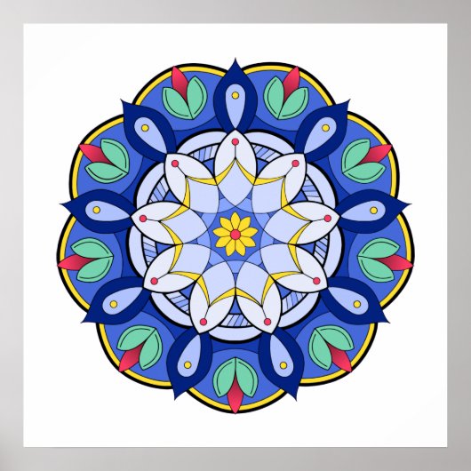 Mandala Muster 01 Poster (Vorne)