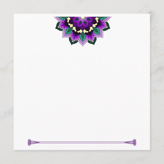 Mandala Muster 02 im lila Programm (Rückseite)