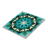 Mandala Muster 02 in aqua Fliese (Seite)