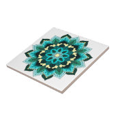 Mandala Muster 02 in aqua Fliese (Seite)
