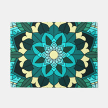Mandala Muster 02 in aqua