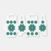 Mandala Muster 02 in aqua Geschenkschachtel (Ungefaltet)