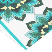 Mandala Muster 02 in aqua Medium Table Runner Mittelgroßer Tischläufer (Ecke)