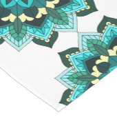 Mandala Muster 02 in aqua Mittelgroßer Tischläufer (Ecke)