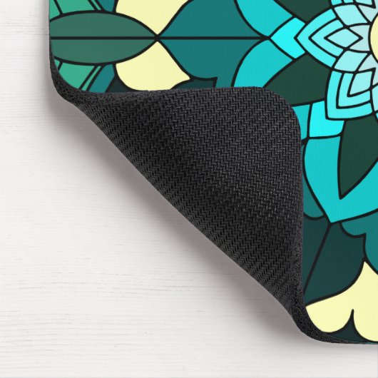 Mandala Muster 02 in aqua Mouse Pad Mousepad (Ecke)